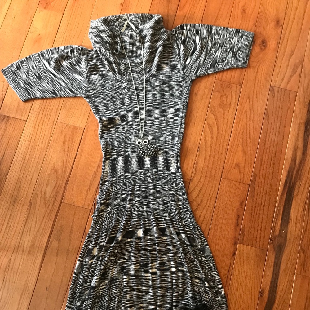 Sequin hearts sweater dress